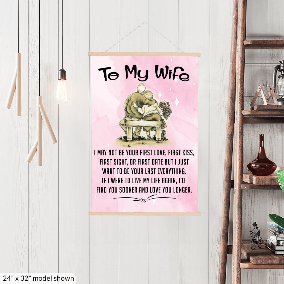 To My Wife - I may not be your first kiss - Premium Hanging Canvas - Just $49.99! Shop now at Giftinum