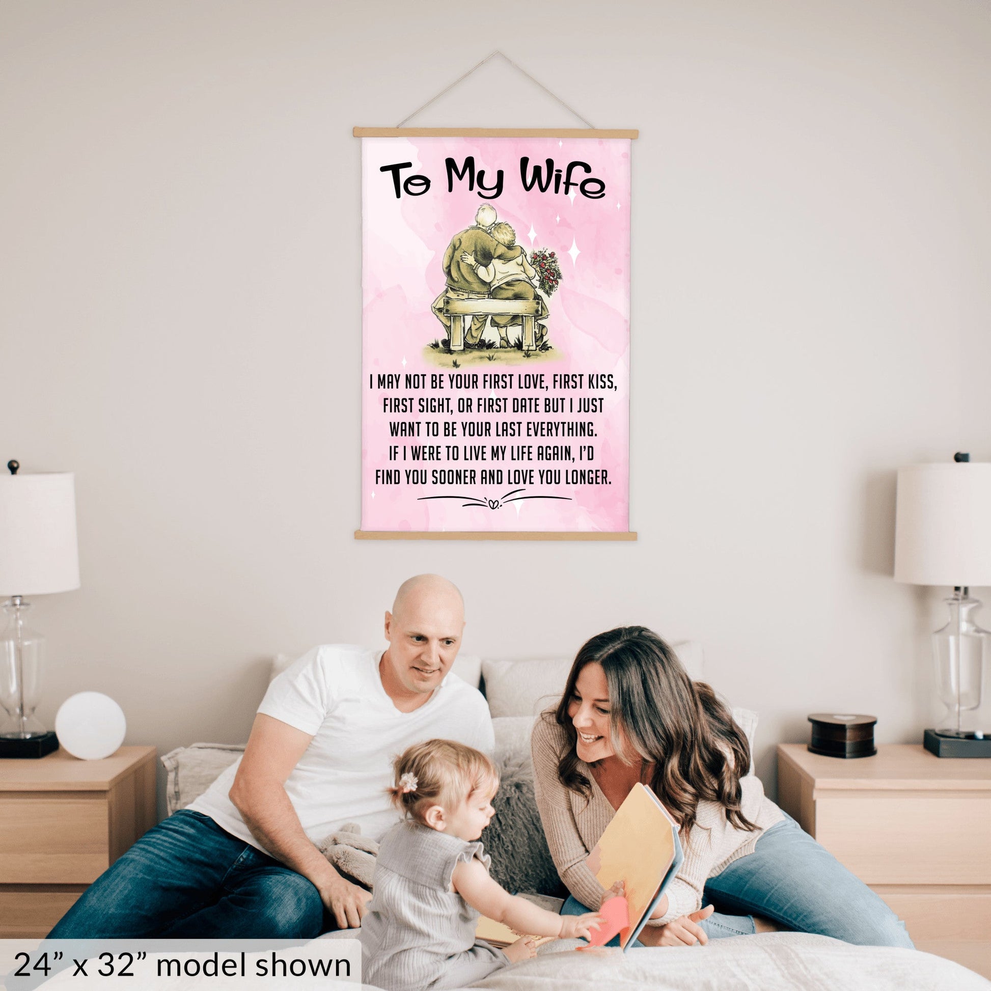 To My Wife - I may not be your first kiss - Premium Hanging Canvas - Just $49.99! Shop now at Giftinum