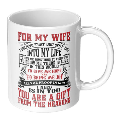 To My Wife Mug | God Sent You Full WrapGiftinum