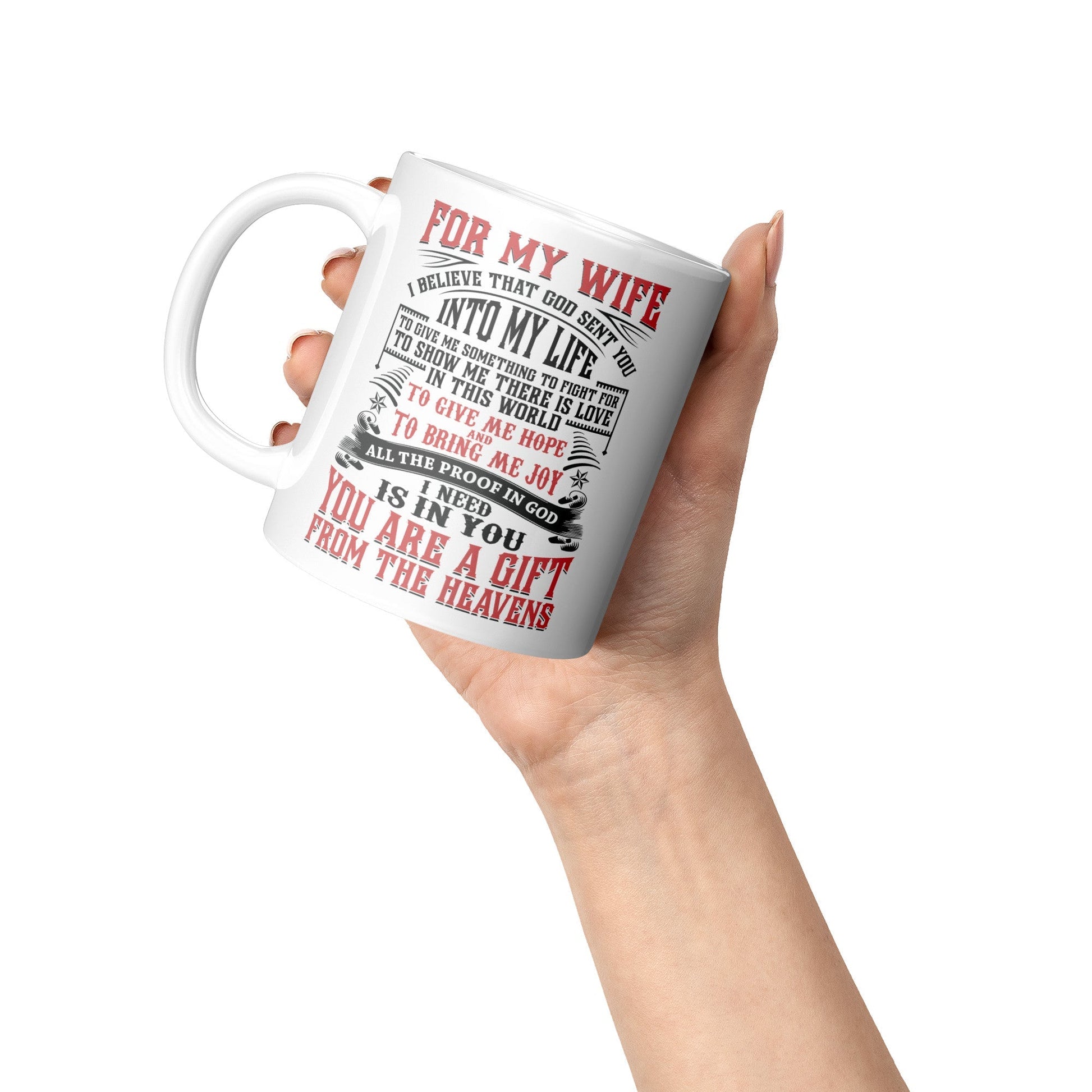 To My Wife Mug | God Sent You - Premium Full Wrap - Just $22.99! Shop now at Giftinum