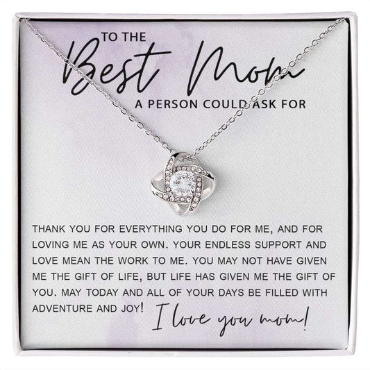 To the Best Mom a Person Could Ask for Necklace - Premium Jewelry - Just $59.95! Shop now at Giftinum