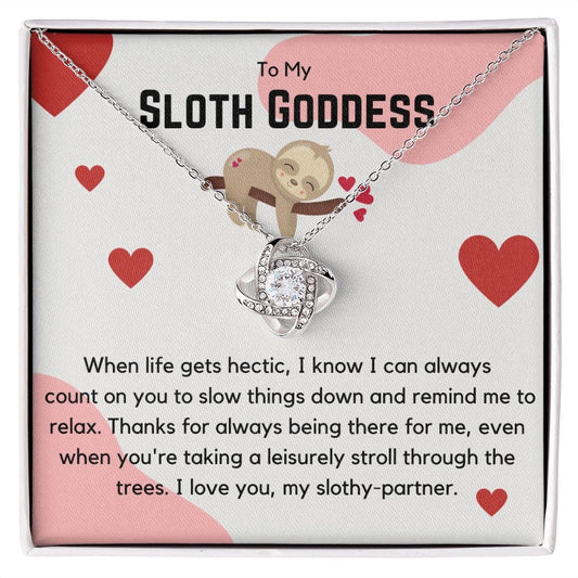 When life gets hectic Valentine's Sloth Goddess Necklace - Premium Jewelry - Just $119.95! Shop now at Giftinum