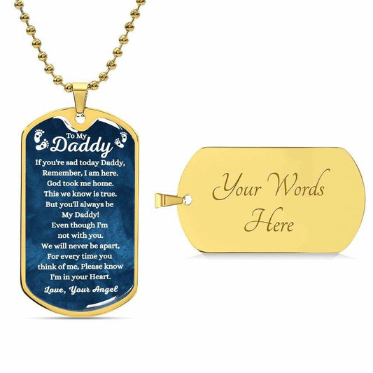 You Are My Daddy From Baby Angel Dog Tag Necklace JewelryGiftinum